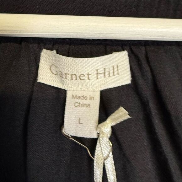 Brand New Garnet Hill Women's Size Large A Line Black Mini Dress Sleeveless - Picture 2 of 7